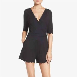 NWT French Connection Black Scalloped Edge Romper
